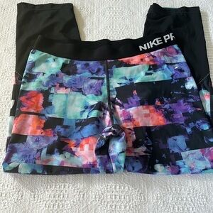 Nike leggings capri‎ women medium dri-fit Nike pro stretch  used